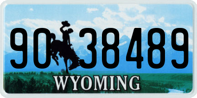WY license plate 9038489