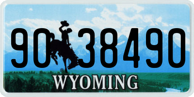 WY license plate 9038490