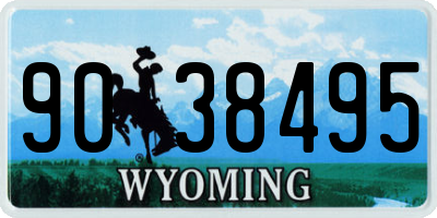 WY license plate 9038495