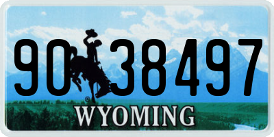 WY license plate 9038497