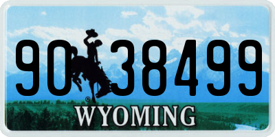 WY license plate 9038499