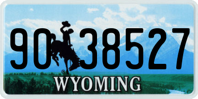 WY license plate 9038527