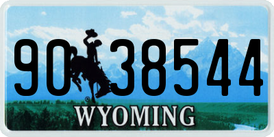 WY license plate 9038544