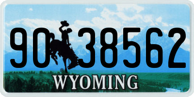 WY license plate 9038562