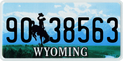 WY license plate 9038563