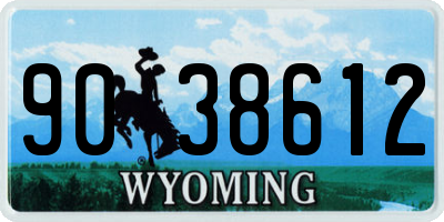 WY license plate 9038612