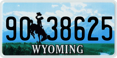 WY license plate 9038625