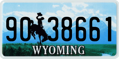 WY license plate 9038661