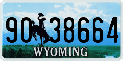 WY license plate 9038664