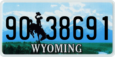 WY license plate 9038691