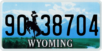 WY license plate 9038704