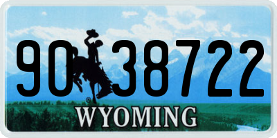 WY license plate 9038722