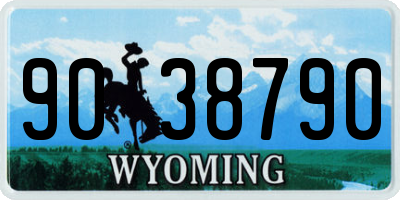 WY license plate 9038790