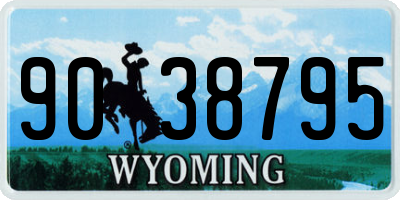 WY license plate 9038795