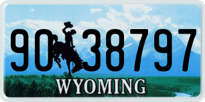 WY license plate 9038797