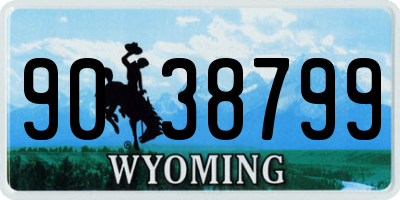 WY license plate 9038799