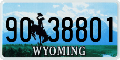WY license plate 9038801