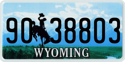 WY license plate 9038803
