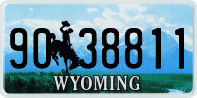 WY license plate 9038811