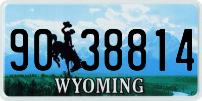 WY license plate 9038814