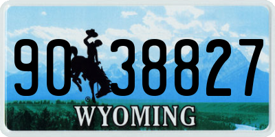 WY license plate 9038827