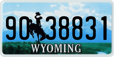 WY license plate 9038831