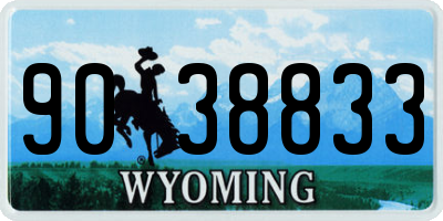 WY license plate 9038833