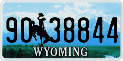 WY license plate 9038844