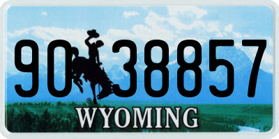 WY license plate 9038857