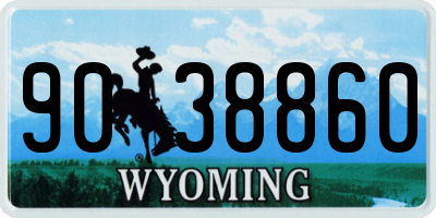 WY license plate 9038860