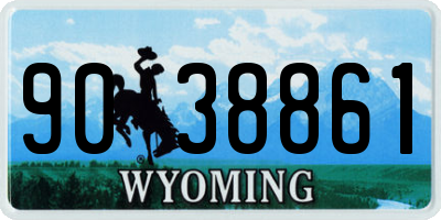 WY license plate 9038861