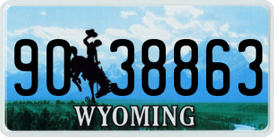 WY license plate 9038863