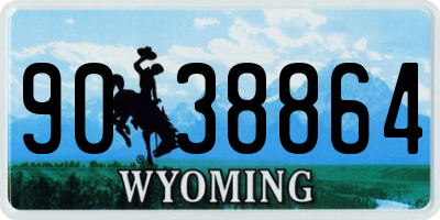 WY license plate 9038864