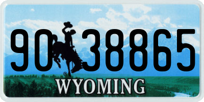 WY license plate 9038865