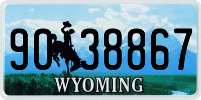 WY license plate 9038867