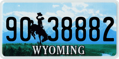 WY license plate 9038882