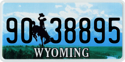 WY license plate 9038895