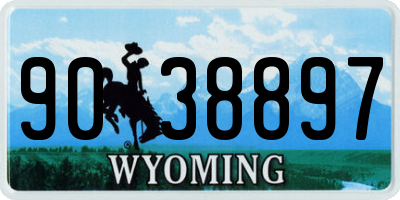 WY license plate 9038897