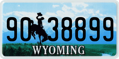 WY license plate 9038899