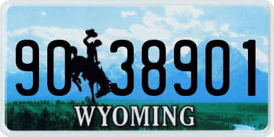 WY license plate 9038901