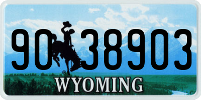 WY license plate 9038903