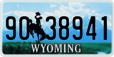WY license plate 9038941