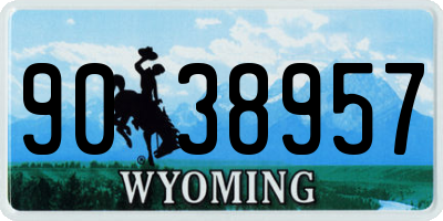 WY license plate 9038957