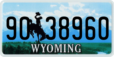 WY license plate 9038960