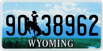 WY license plate 9038962