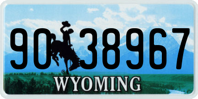 WY license plate 9038967