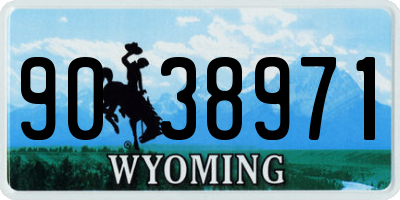 WY license plate 9038971