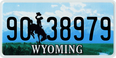 WY license plate 9038979