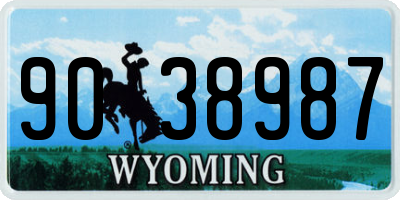 WY license plate 9038987