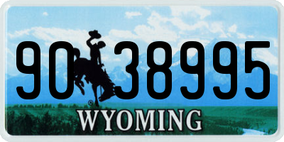 WY license plate 9038995